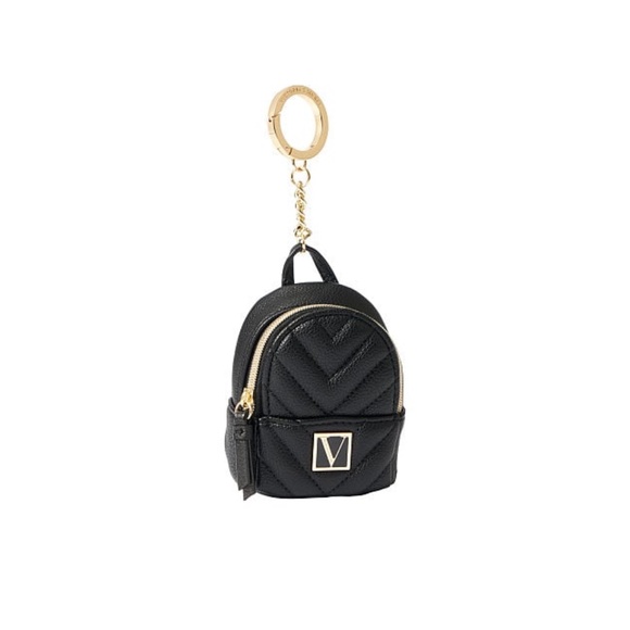 Victoria's Secret Micro Bag Keychain Charm Black One Size NEW - Picture 1 of 1